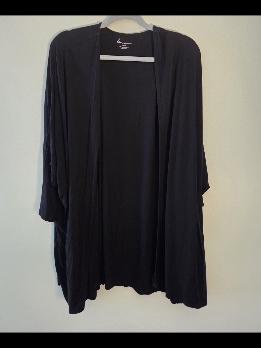 Lane Bryant Black Open-Front Women’s Lightweight Cardigan